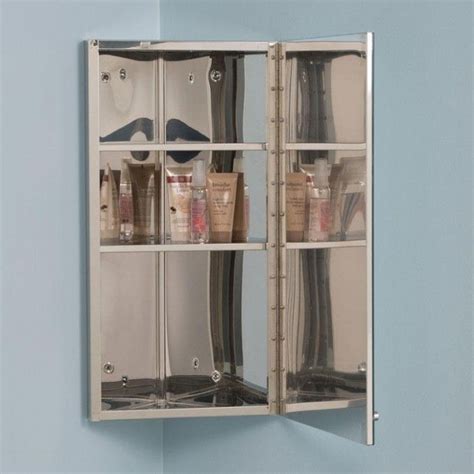 matson stainless steel corner medicine cabinet|Signature Hardware Matson Stainless Steel Corner Medicine .